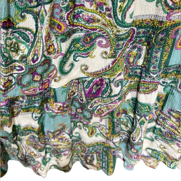 Kate and Sam Size L Boho Cottagecore Fairy Flowy Smocked Paisley Midi Dress - Picture 2 of 10